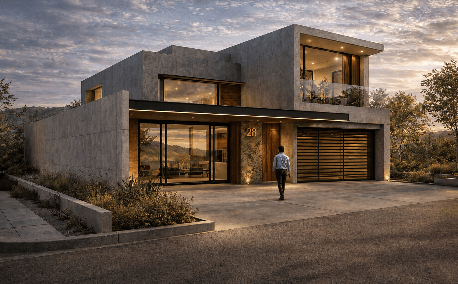 Residencia Lomas Tecamachalco al atardecer